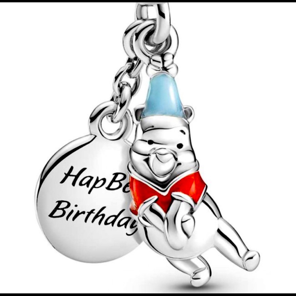 Disney Pandora Winnie the Pooh Happy birthday 3 dimensional charm